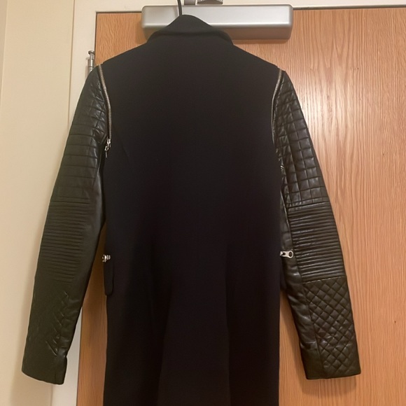 Rebecca Taylor wool and lamb leather coat - Picture 3 of 4